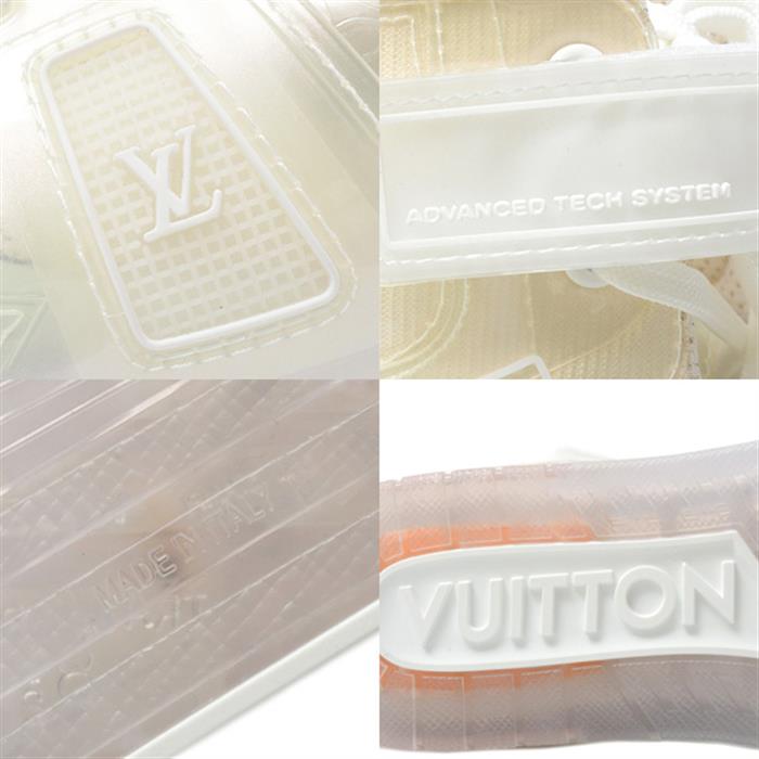 ルイヴィトン 靴 メンズ LVトレイナー ハイカットスニーカー サイズ8 日本サイズ26.5cm クリア Louis Vuitton 中古
