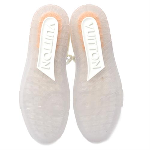 ルイヴィトン 靴 メンズ LVトレイナー ハイカットスニーカー サイズ8 日本サイズ26.5cm クリア Louis Vuitton 中古