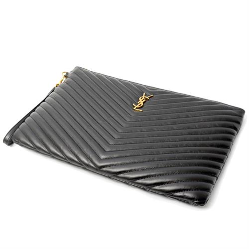 サンローラン バッグ メンズ クラッチバッグ ドキュメントケース ブラック SAINT LAURENT PARIS 440222 中古