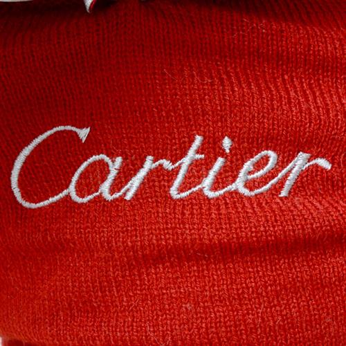 カルティエ ブランド小物 メンズ レディース テディベア ぬいぐるみ くま コレクターベア 2001年限定 ブラウン レッド Cartier 中古