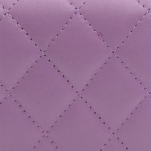 シャネル 財布 レディース マトラッセ 三つ折り財布 ラムスキン コンパクトウォレット パープル CHANEL AP0230 中古