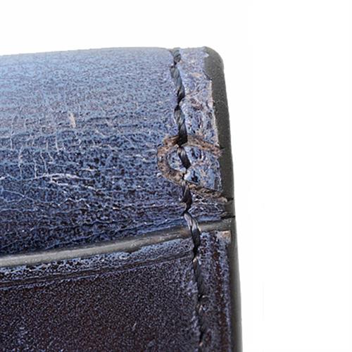 ベルルッティ 財布 メンズ ネオサンタル スクリットスワイプ 二つ折り長財布 レザー ブルー BERLUTI 中古