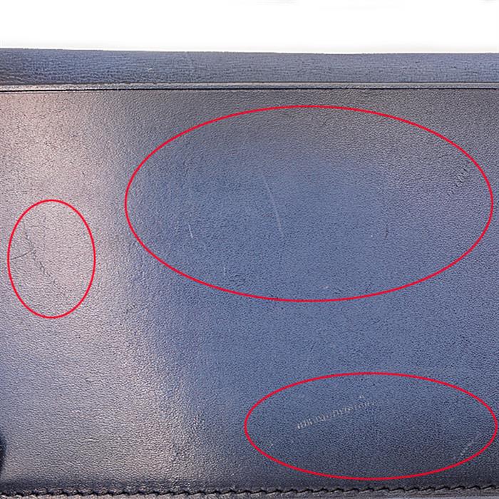 ベルルッティ 財布 メンズ ネオサンタル スクリットスワイプ 二つ折り長財布 レザー ブルー BERLUTI 中古