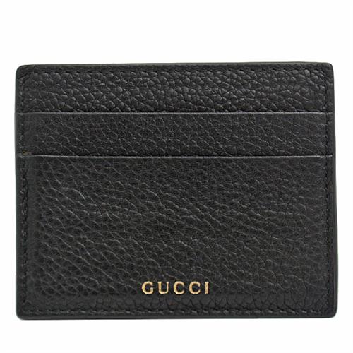 グッチ 財布 レディース アニマリエ ビーデザイン 二つ折り財布 パスケース付き レザー ブラック GUCCI 498094 中古