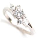 タサキ 指輪 レディース 5Pダイヤモンド リング D0.33ct 0.26ct 12.5号 プラチナ TASAKI PT900 中古