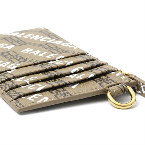 バレンシアガ カードケース レディース メンズ ネックストラップ パスケース レザー ベージュ BLENCIAGA 594548 未使用展示品