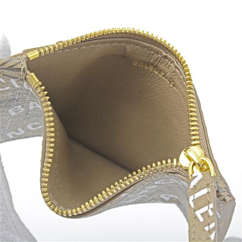 バレンシアガ カードケース レディース メンズ ネックストラップ パスケース レザー ベージュ BLENCIAGA 594548 未使用展示品