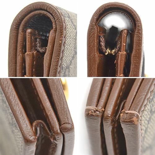 グッチ 財布 レディース ホースビット 1955 カードケース ウォレット GGスプリームキャンバス×レザー ベージュ GUCCI 621887 中古