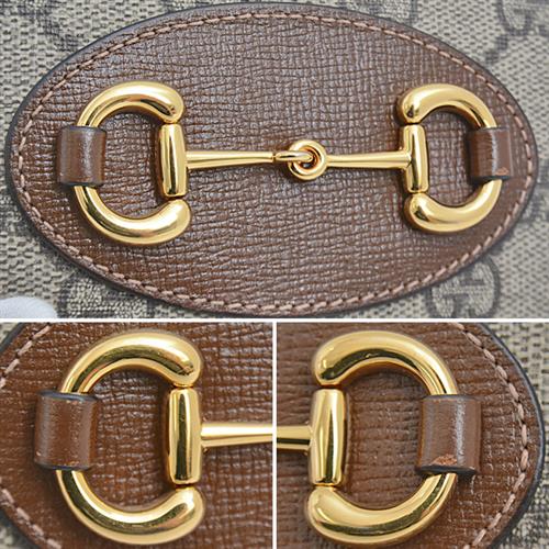 グッチ 財布 レディース ホースビット 1955 カードケース ウォレット GGスプリームキャンバス×レザー ベージュ GUCCI 621887 中古