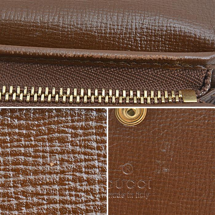 グッチ 財布 レディース ホースビット 1955 カードケース ウォレット GGスプリームキャンバス×レザー ベージュ GUCCI 621887 中古