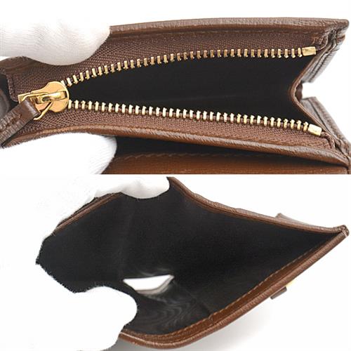 グッチ 財布 レディース ホースビット 1955 カードケース ウォレット GGスプリームキャンバス×レザー ベージュ GUCCI 621887 中古