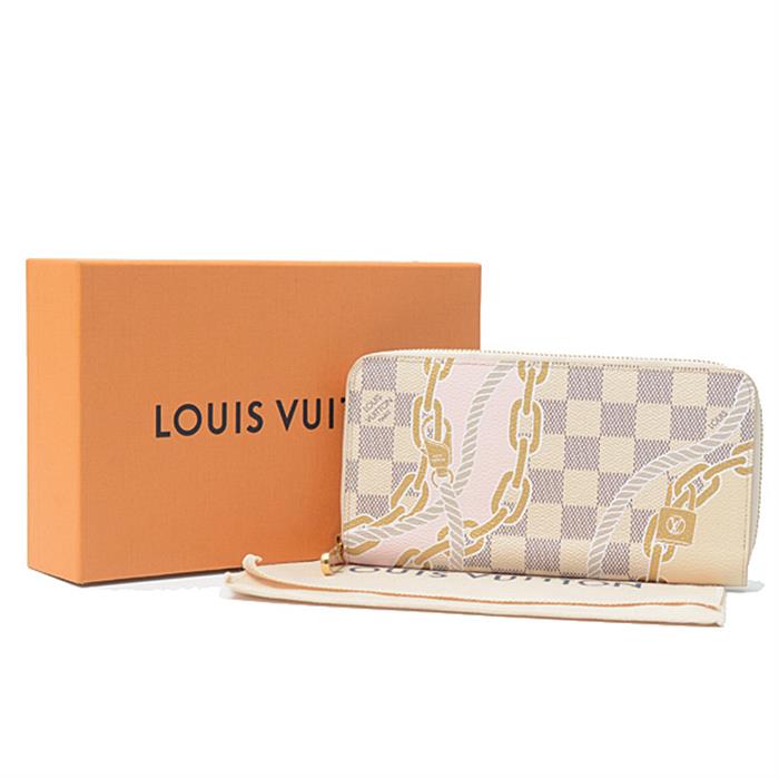 ルイヴィトン 財布 レディース ノーティカル ダミエアズール ジッピーウォレット Louis Vuitton N40480 中古