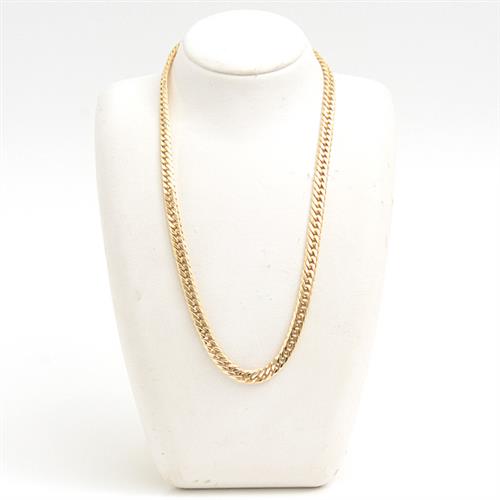 喜平 ネックレス K18 6面カット ダブル 70g 50cm 造幣局検定刻印入 メンズ レディース チェーン イエローゴールド YG 中古