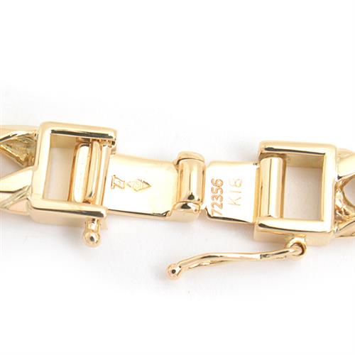 喜平 ネックレス K18 6面カット ダブル 70g 50cm 造幣局検定刻印入 メンズ レディース チェーン イエローゴールド YG 中古