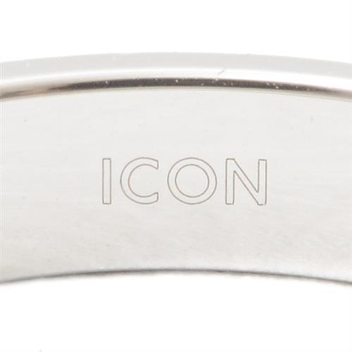 グッチ 指輪 メンズ アイコンリング 18サイズ 実寸17号 ホワイトゴールド GUCCI 750WG 中古