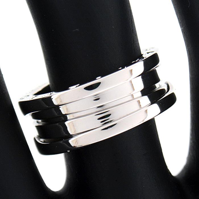 ブルガリ 指輪 レディース ビーゼロワン リング ホワイトゴールド 52サイズ 実寸11号程 BVLGARI 750WG B-ZERO1 中古
