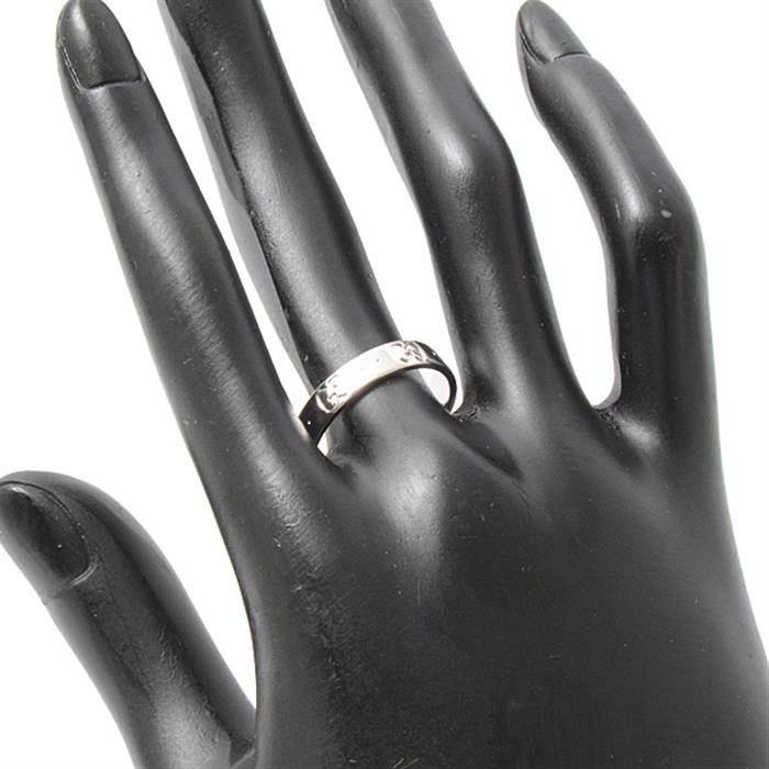 グッチ 指輪 メンズ アイコンリング 17サイズ 実寸16号 ホワイトゴールド GUCCI 750WG 中古