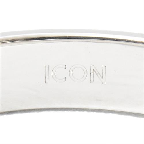 グッチ 指輪 メンズ アイコンリング 17サイズ 実寸16号 ホワイトゴールド GUCCI 750WG 中古