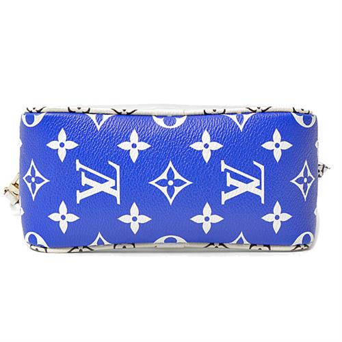 ルイヴィトン バッグ レディース ビーチポーチ リゾートオキナワ ショルダーポーチ 沖縄店限定 モノグラム ブルー×ホワイト Louis Vuitton M44722 中古