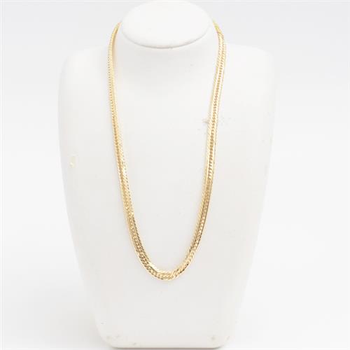 喜平 ネックレス K18 8面カット トリプル 50g 50cm 造幣局検定刻印入 メンズ レディース チェーン イエローゴールド YG 中古