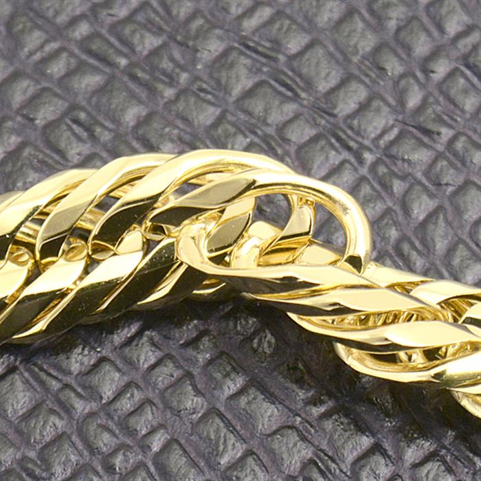 喜平 ネックレス K18 8面カット トリプル 50g 50cm 造幣局検定刻印入 メンズ レディース チェーン イエローゴールド YG 中古