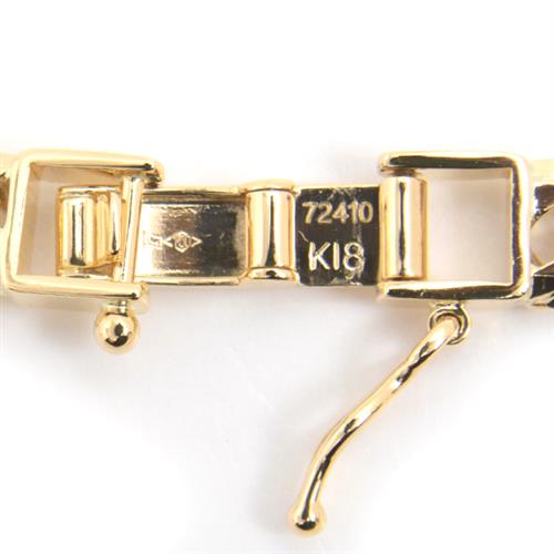 喜平 ネックレス K18 8面カット トリプル 50g 50cm 造幣局検定刻印入 メンズ レディース チェーン イエローゴールド YG 中古