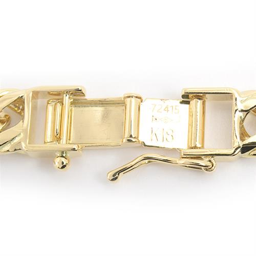 喜平 ネックレス K18 12面カット トリプル 100g 60cm 造幣局検定刻印入 メンズ レディース チェーン イエローゴールド YG 中古