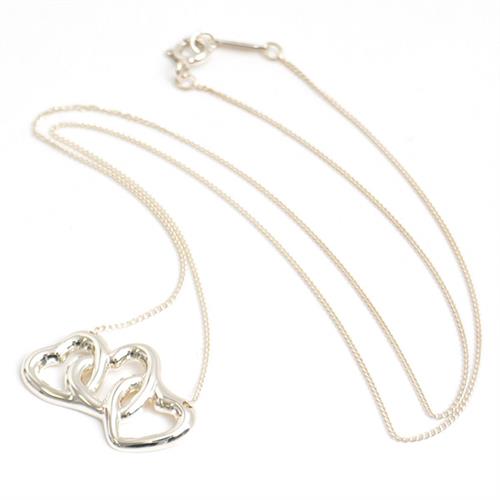 ティファニー ネックレス レディース トリプルハート ネックレス シルバー TIFFANY SV925 中古