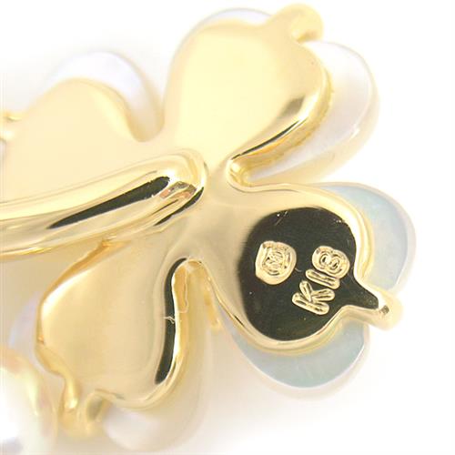 ミキモト ネックレス レディース フラワーモチーフ パール シェル 4.6mm イエローゴールド MIKIMOTO K18 中古