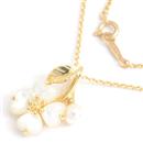 ミキモト ネックレス レディース フラワーモチーフ パール シェル 4.6mm イエローゴールド MIKIMOTO K18 中古