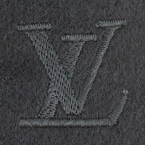 ルイヴィトン マフラー レディース メンズ エシャルプ ジェラム ロゴ ブラック カシミア Louis Vuitton M75362 中古