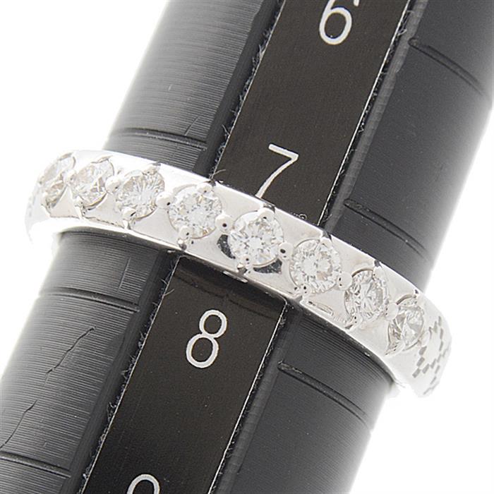 グッチ 指輪 レディース ディアマンティッシマ 8Pダイヤリング 実寸サイズ ホワイトゴールド GUCCI 750WG 中古