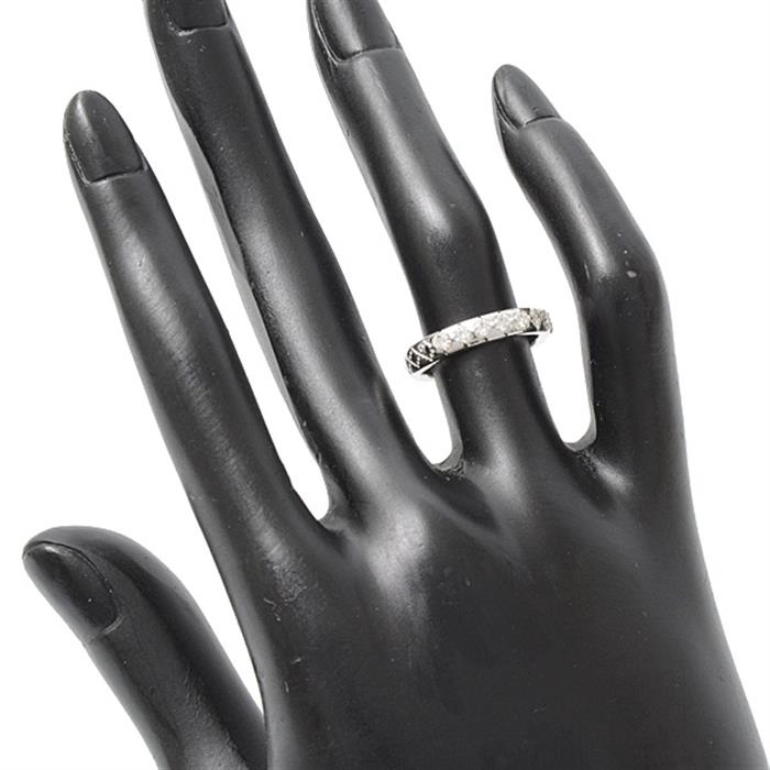 グッチ 指輪 レディース ディアマンティッシマ 8Pダイヤリング 実寸サイズ ホワイトゴールド GUCCI 750WG 中古