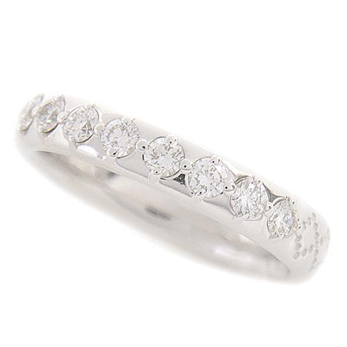 グッチ 指輪 レディース ディアマンティッシマ 8Pダイヤリング 実寸サイズ ホワイトゴールド GUCCI 750WG 中古