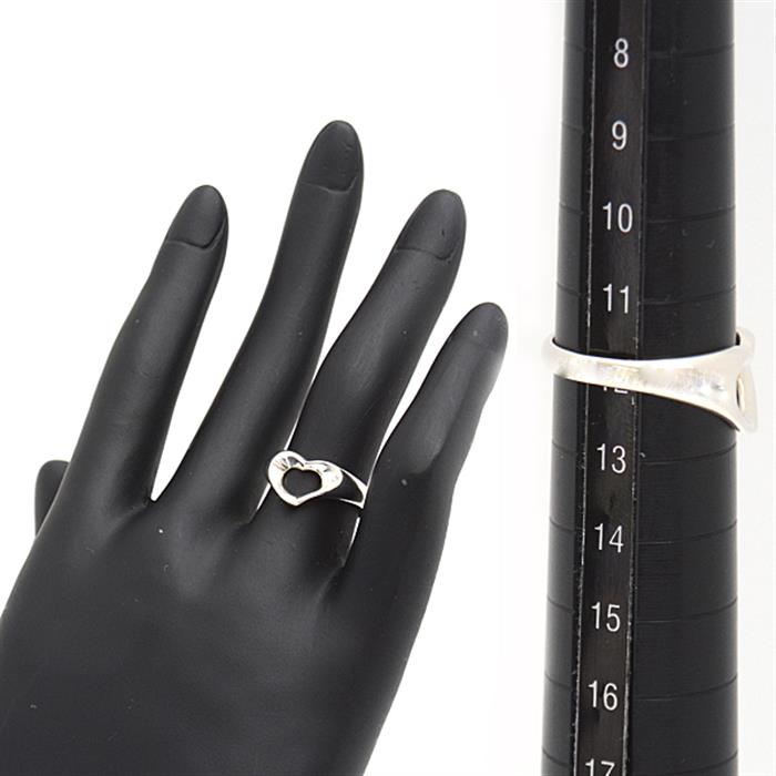 ティファニー 指輪 レディース オープンハートリング シルバー 実寸12号 TIFFANY SV925 中古