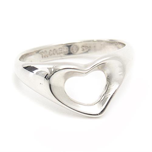 ティファニー 指輪 レディース オープンハートリング シルバー 実寸12号 TIFFANY SV925 中古