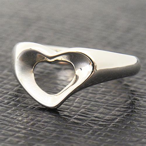 ティファニー 指輪 レディース オープンハートリング シルバー 実寸12号 TIFFANY SV925 中古