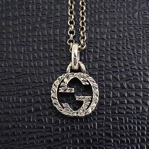 グッチ ネックレス メンズ レディース インターロッキングG ペンダントネックレス GUCCI Ag925 中古