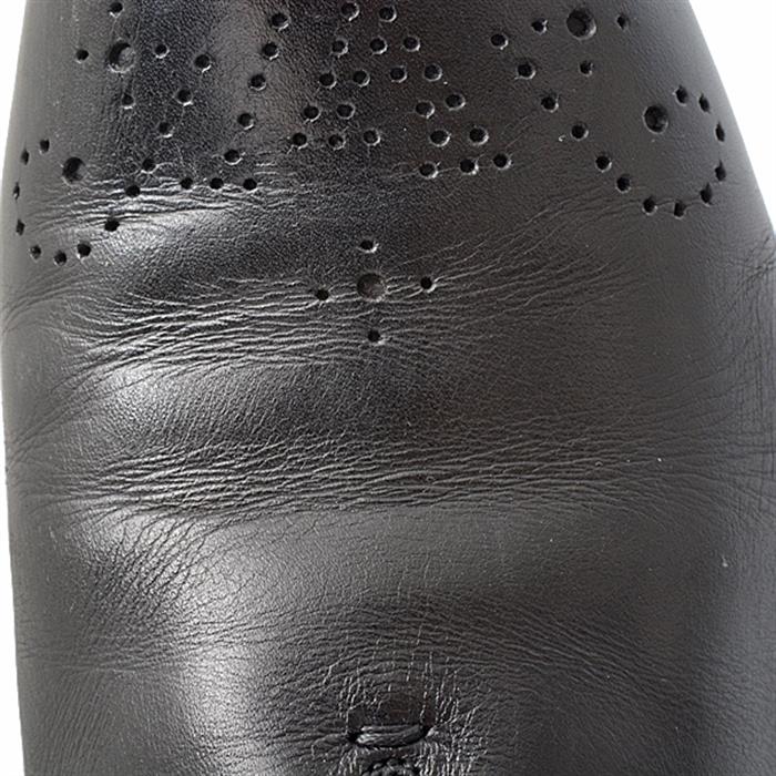 ルイヴィトン 靴 メンズ ロゴメダリオン ホールカット ドレスシューズ フォーマル サイズ7 1/2 日本サイズ26.5cm ブラック Louis Vuitton 中古