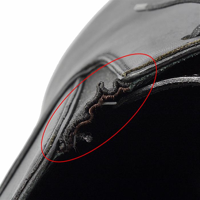 ルイヴィトン 靴 メンズ ロゴメダリオン ホールカット ドレスシューズ フォーマル サイズ7 1/2 日本サイズ26.5cm ブラック Louis Vuitton 中古