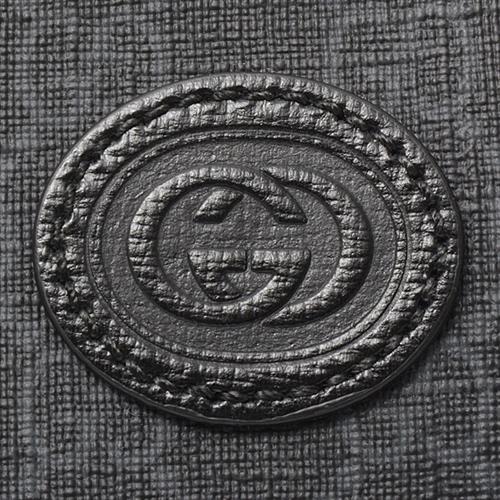 グッチ バッグ メンズ GGスプリーム インターロッキングG ショルダーバッグ ポシェット PVC ブラック GUCCI 723306 中古