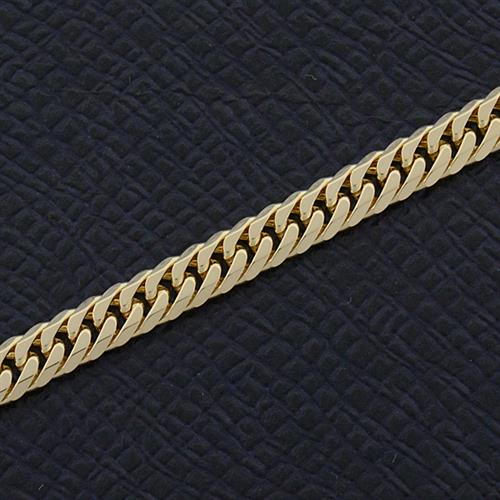 喜平 ブレスレット K18 6面カット ダブル 12g 18cm メンズ レディース チェーン イエローゴールド YG 中古