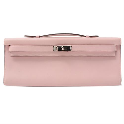 エルメス バッグ レディース ケリーカット クラッチバッグ ハンドバッグ ヴォースイフト ローズサクラ HERMES X刻印 中古