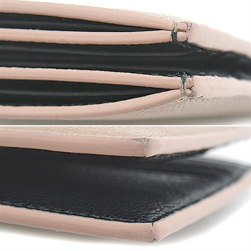 ブルガリ 財布 メンズ ブルガリ・ブルガリ マン 二つ折り札入れ カーフ ベージュブラウン×ブラック バイカラー BVLGARI 291777 中古