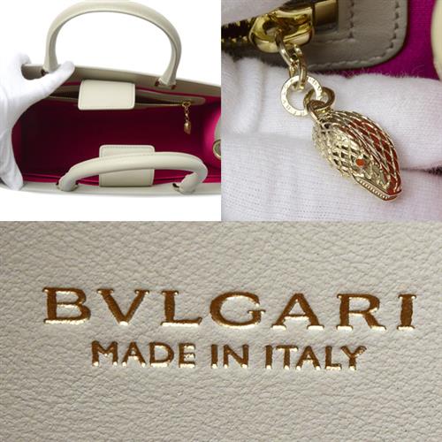 ブルガリ バッグ レディース インフィニートゥム トート 2WAY レザー グレー系 BVLGARI 中古
