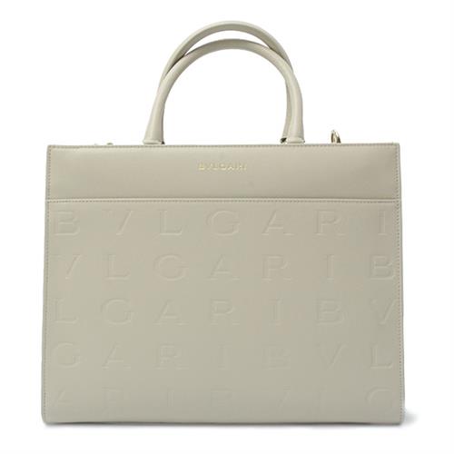 ブルガリ バッグ レディース インフィニートゥム トート 2WAY レザー グレー系 BVLGARI 中古