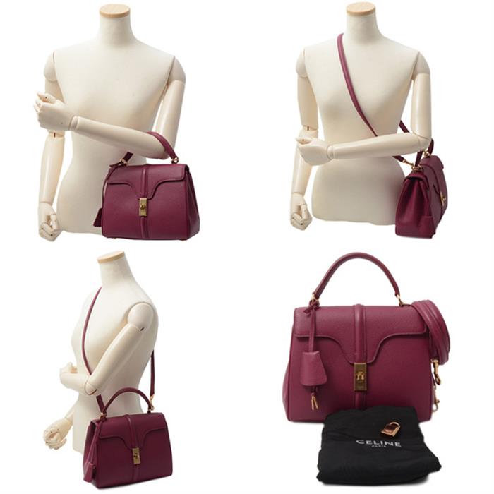 セリーヌ バッグ レディース セーズ16 スモール 2WAY ハンドバッグ ショルダーバッグ レザー ベリー CELINE 中古