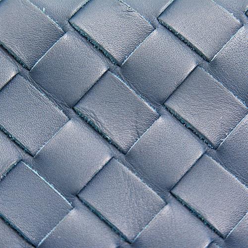 ボッテガヴェネタ バッグ レディース メンズ イントレチャート ポーチ ネイビー BOTTEGA VENETA ラムスキン×ナイロン 中古