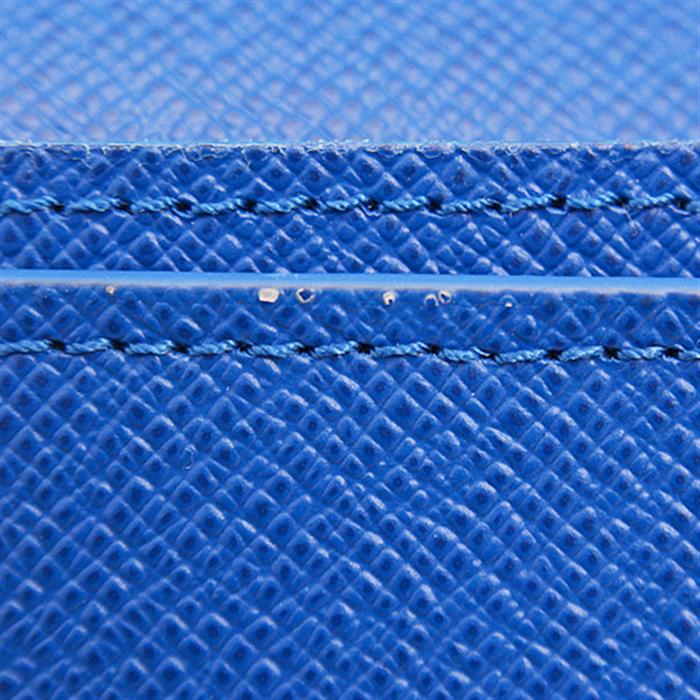 ルイヴィトン 財布 メンズ ポルトフォイユブラザ Vシェイプ 二つ折り長財布 タイガ ブラック×ブルー Louis Vuitton M30791 中古