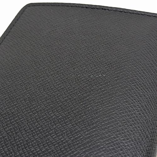 ルイヴィトン 財布 メンズ ポルトフォイユブラザ Vシェイプ 二つ折り長財布 タイガ ブラック×ブルー Louis Vuitton M30791 中古